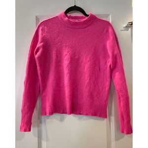 *READ* Athleta Womens Hot Pink Merino Wool Blend Crew Neck 510492-03 HO19